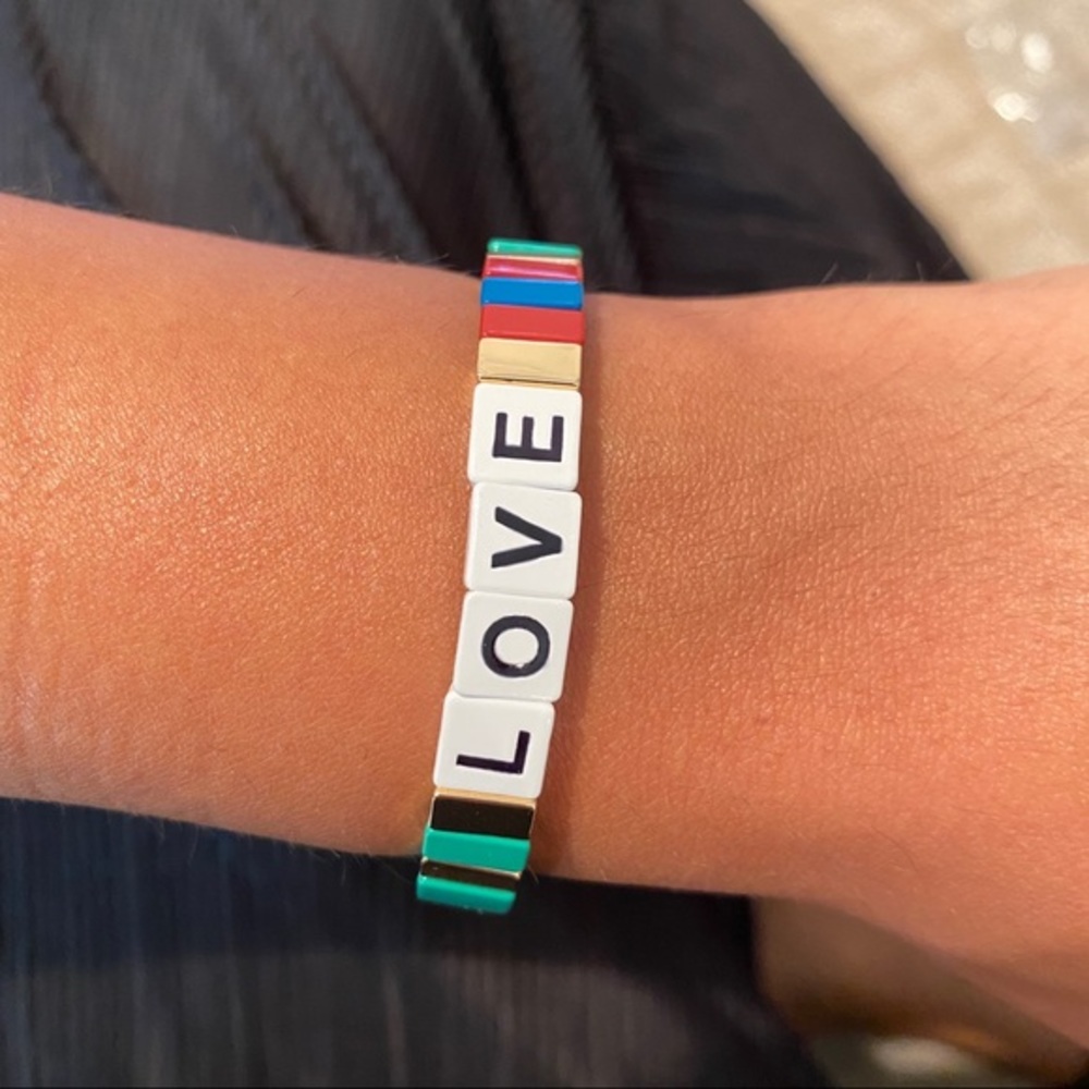 Enamel Tile Bracelet - LOVE